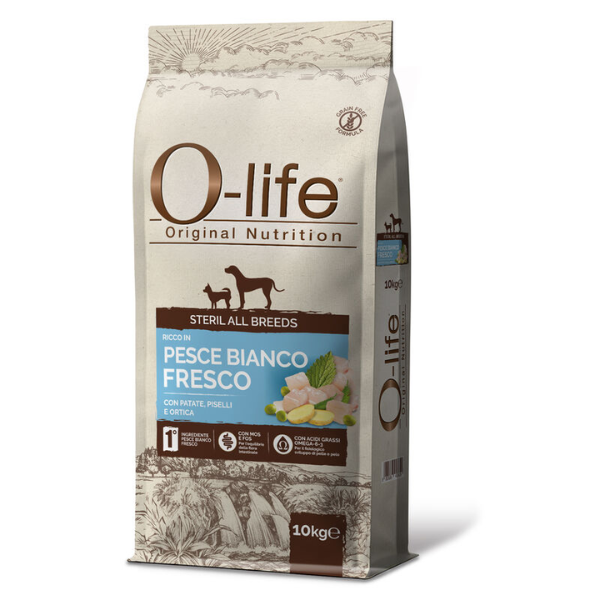foto del prodotto o life dog sterilised all breeds grain free pesce bianco con patate 10 kg 1 ordine scegli lo sconto bzr5 bzr20 200 punti fedelt 