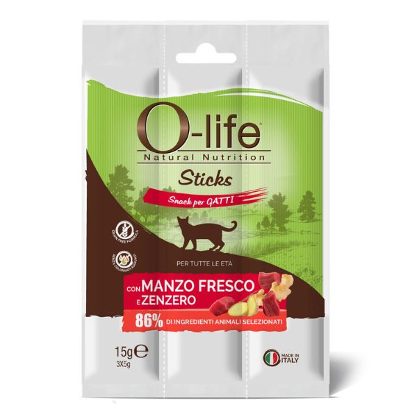 foto del prodotto o life sticks grain free snack per gatti 3x5 gr manzo con zenzero 1 ordine scegli lo sconto bzr5 bzr20 200 punti fedelt 