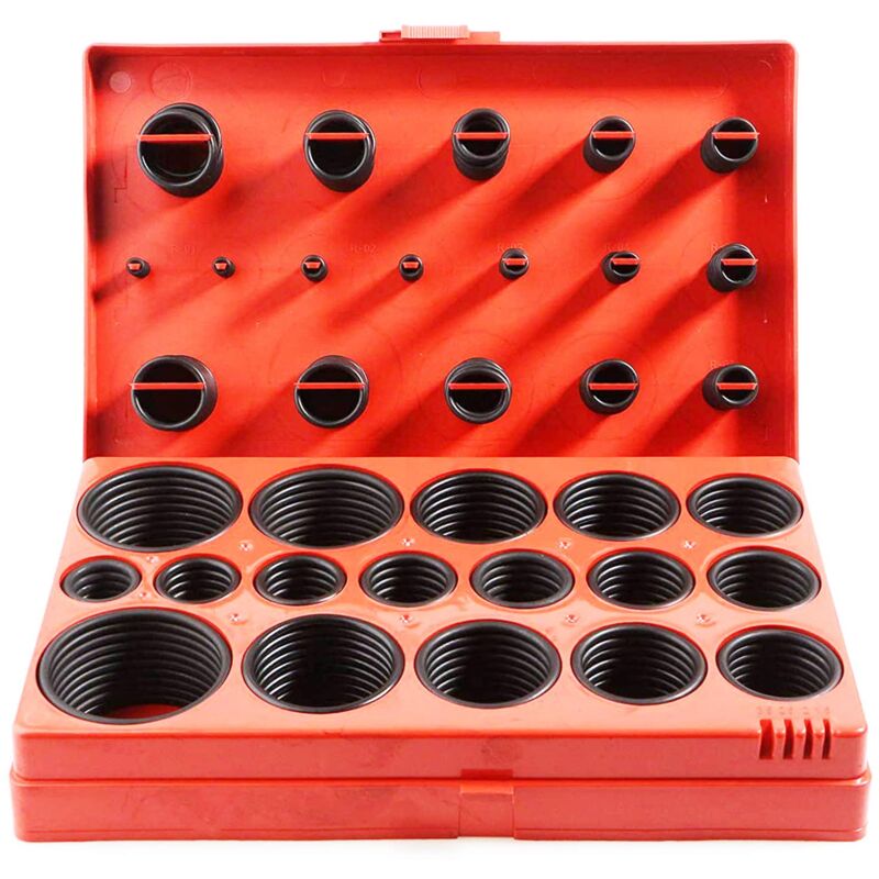 foto del prodotto o ring in gomma universali per valvole auto, 419 pezzi, assortimento di o ring in 32 misure, 3 50 mm, set di o ring per pompe e apparecchiature