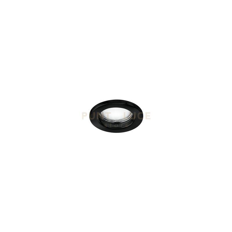 foto del prodotto oasis faretto incasso fisso tondo in acciaio nero opaco gu10