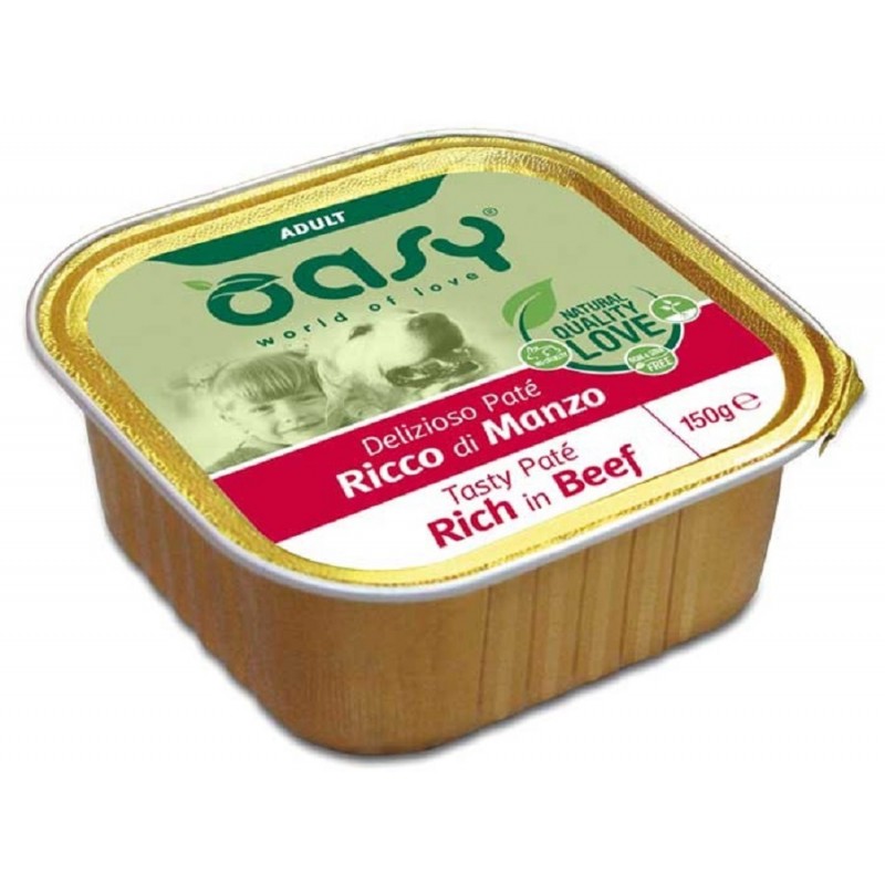 foto del prodotto oasy cane delizioso pate adulto manzo 150 gr
