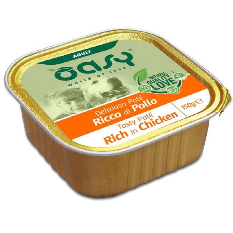 foto del prodotto oasy cane delizioso pate adulto pollo 150 gr