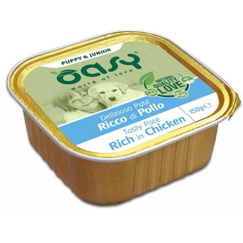 foto del prodotto oasy cane delizioso pate puppy pollo 150 gr