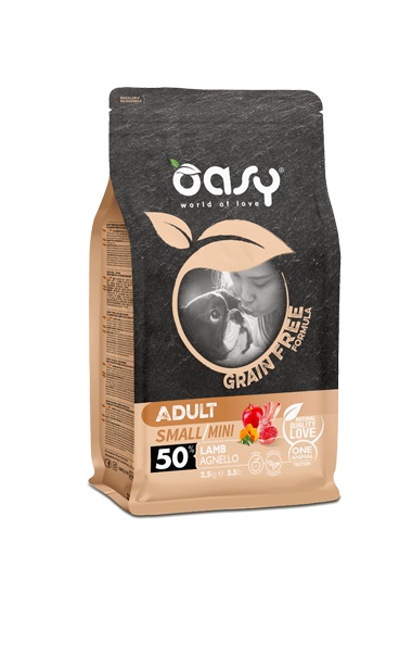foto del prodotto oasy cane grain free adulto small amp mini agnello 800 gr