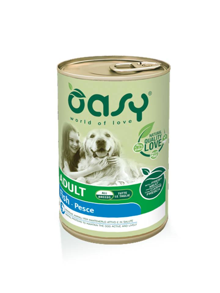 foto del prodotto oasy cane lifestage adulto pesce 400 gr