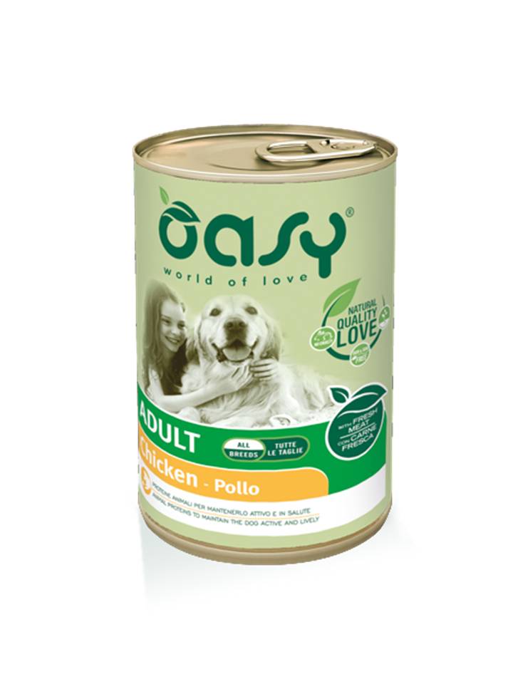 foto del prodotto oasy cane lifestage adulto pollo 400 gr