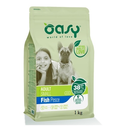 foto del prodotto oasy cane lifestage adulto small pesce 1 kg