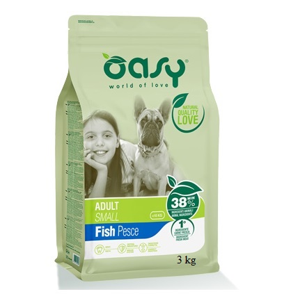 foto del prodotto oasy cane lifestage adulto small pesce 3 kg