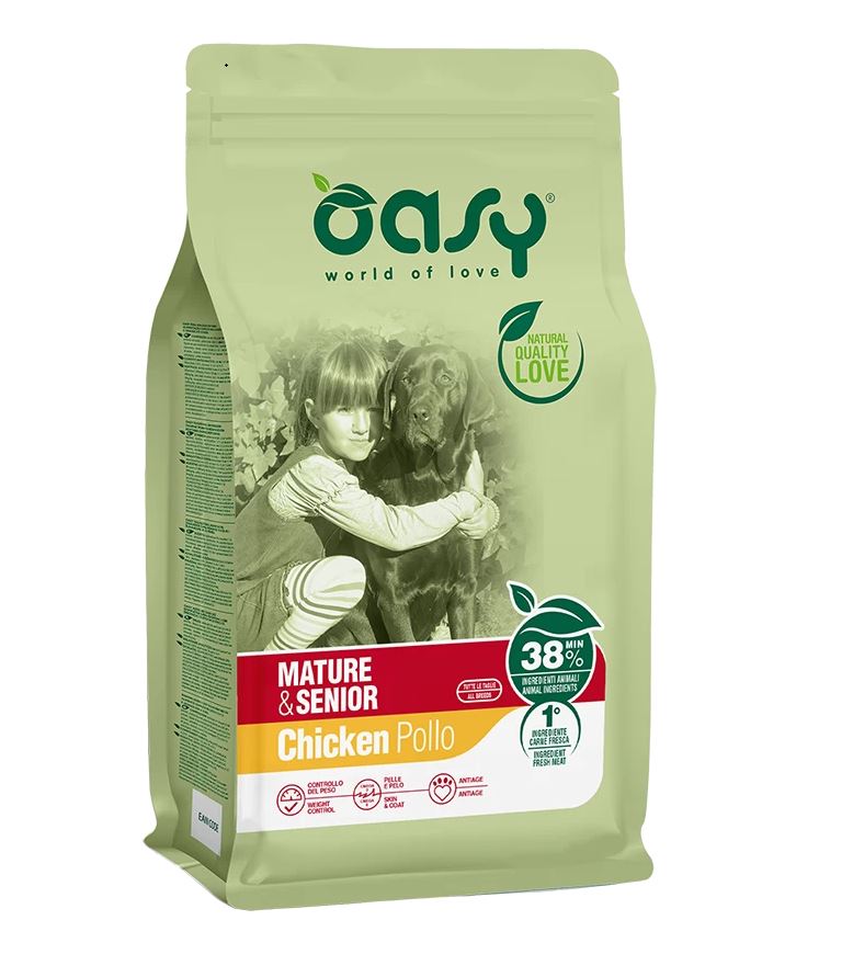 foto del prodotto oasy cane lifestage mature amp senior pollo 12 kg new pack