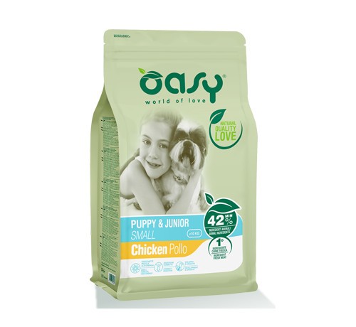 foto del prodotto oasy cane lifestage puppy amp junior small pollo 1 kg new pack