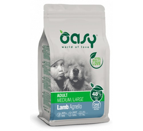 foto del prodotto oasy cane oap adulto medium amp large agnello 2,5 kg new pack