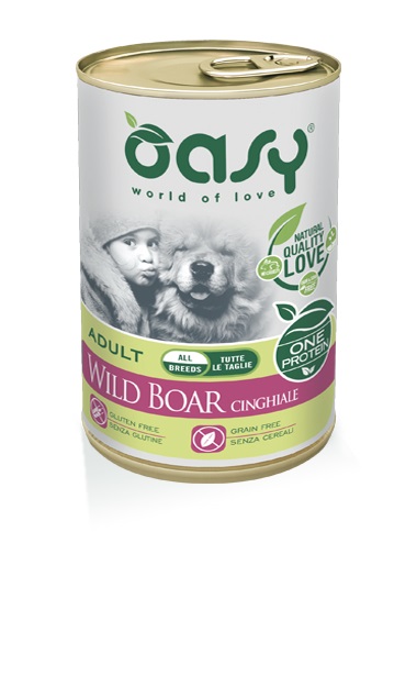 foto del prodotto oasy cane oap adulto medium amp large cinghiale 400 gr