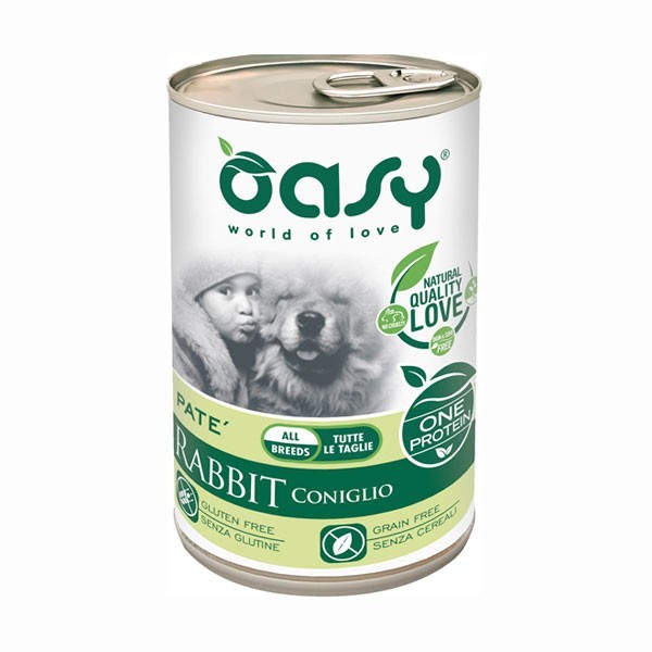 foto del prodotto oasy cane oap adulto medium&amp;large coniglio 400 gr