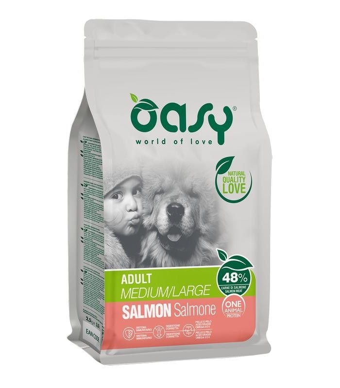foto del prodotto oasy cane oap adulto medium amp large salmone 2,5 kg new pack