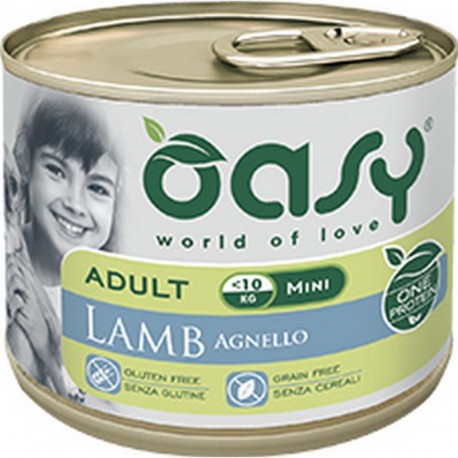 foto del prodotto oasy cane oap adulto small&amp;mini agnello 200 gr