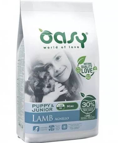 foto del prodotto oasy cane oap puppy amp junior small amp mini agnello 2,5 kg new pack