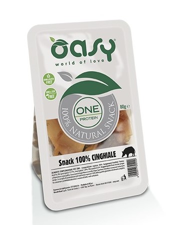 foto del prodotto oasy cane snack oap cinghiale 100 80 gr