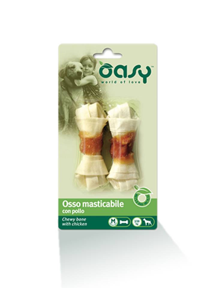 foto del prodotto oasy cane snack osso masticabile pollo tg.m 56 gr