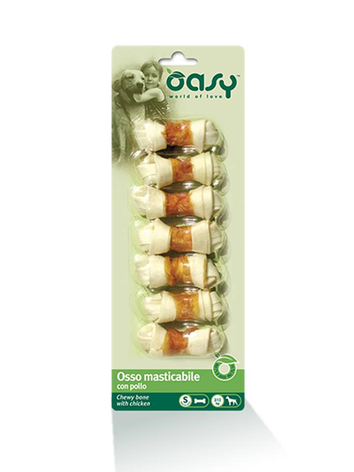 foto del prodotto oasy cane snack osso masticabile pollo tg.s 90 gr