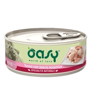 foto del prodotto oasy cane specialita 039 naturali adulto tonno amp pesce oceanico 150 gr
