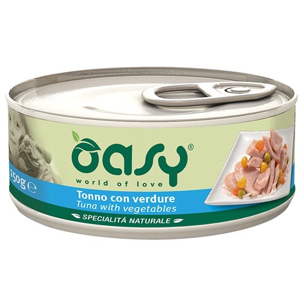 foto del prodotto oasy cane specialita 039 naturali adulto tonno amp verdure 150 gr