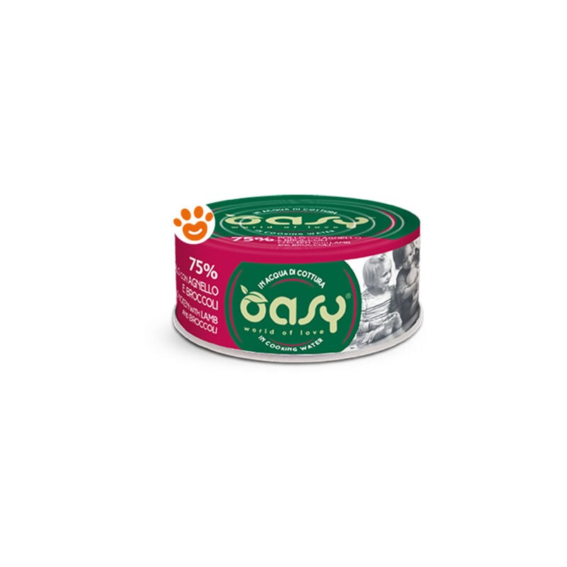 foto del prodotto oasy cat more love agnello e broccoli cat more love agnello e broccoli lattina da 70 gr