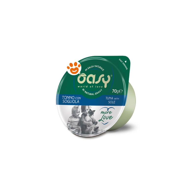 foto del prodotto oasy cat more love green cup tonno con sogliola cat more love green cup tonno con sogliola vaschetta da 70 gr