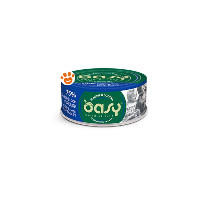 foto del prodotto oasy cat more love sardine con verdure cat more love sardine con verdure lattina da 70 gr