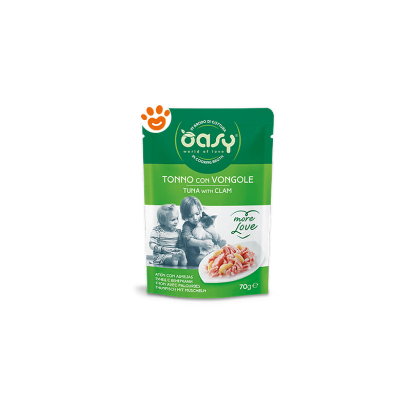 foto del prodotto oasy cat more love tonno con vongole cat more love tonno con vongole vaschetta da 70 gr confezione risparmio