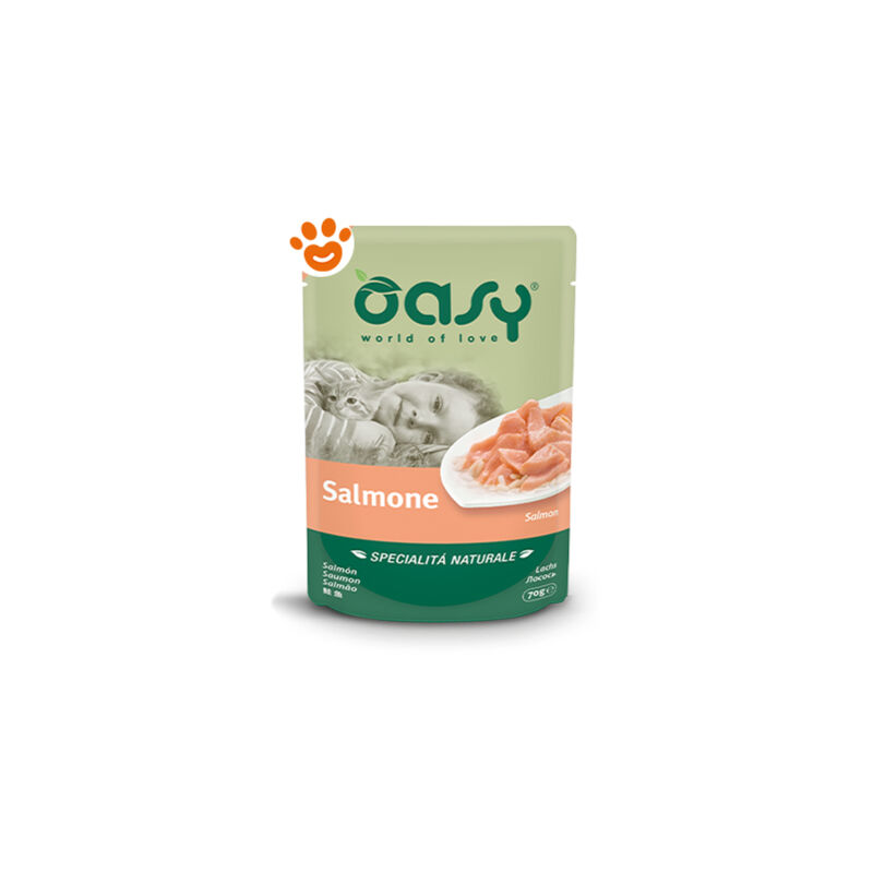 foto del prodotto oasy cat specialit naturali salmone oasy cat specialit naturali salmone lattina da 70 gr