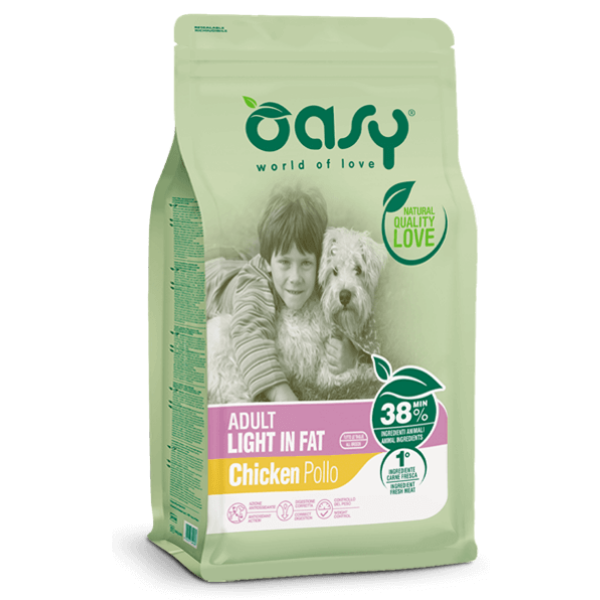 foto del prodotto oasy dog adult light in fat 12 kg croccantini per cani 1 ordine scegli lo sconto bzr5 bzr20 200 punti fedelt 