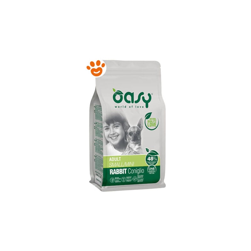 foto del prodotto oasy dog adult small mini monoproteico coniglio dog adult small mini monoproteico coniglio sacco da 2,5 kg