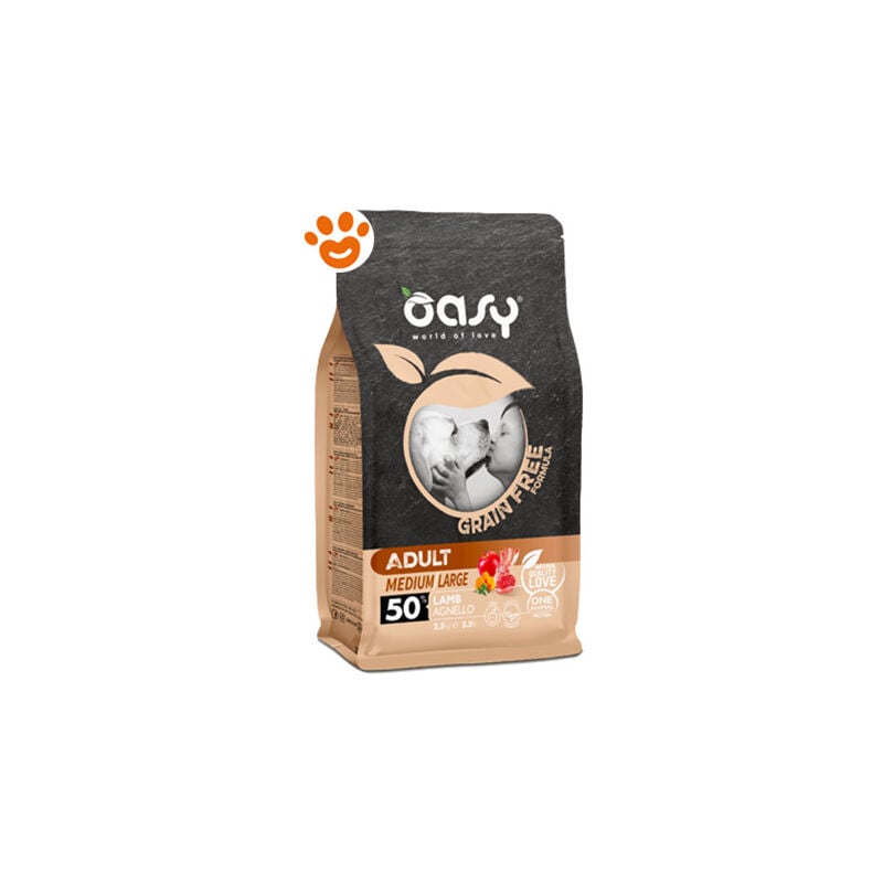 foto del prodotto oasy dog grain free adult medium large agnello dog grain free adult medium large agnello sacco da 12 kg