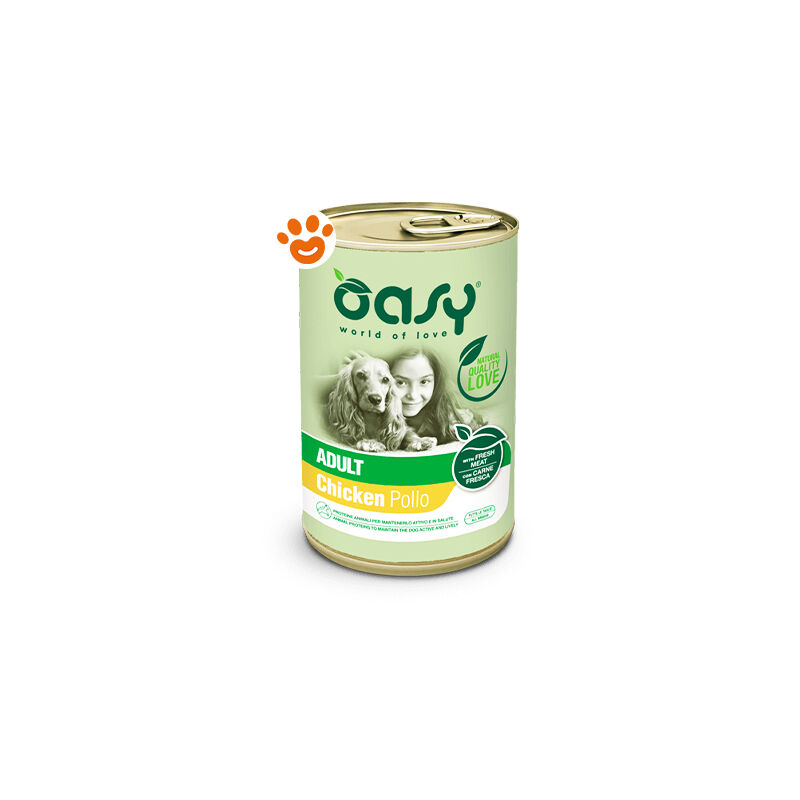 foto del prodotto oasy dog lifestage adult pollo dog lifestage adult pollo lattina da 400 gr