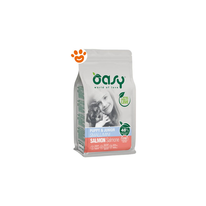 foto del prodotto oasy dog puppy e junior small mini monoproteico salmone dog puppy e junior small mini monoproteico salmone sacco da 2,5 kg