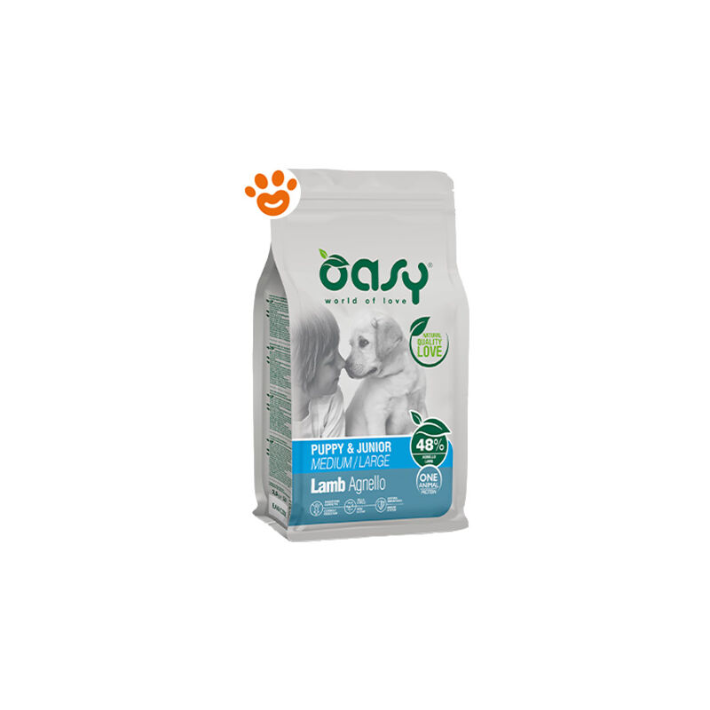 foto del prodotto oasy dog puppy junior medium large monoproteico agnello oasy dog puppy junior medium large monoproteico agnello sacco da 12 kg