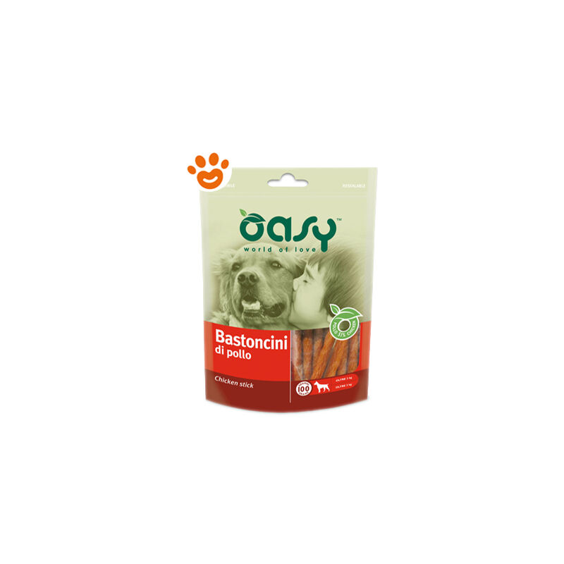 foto del prodotto oasy dog snack bastoncini di pollo dog snack bastoncini di pollo confezione da 100 gr