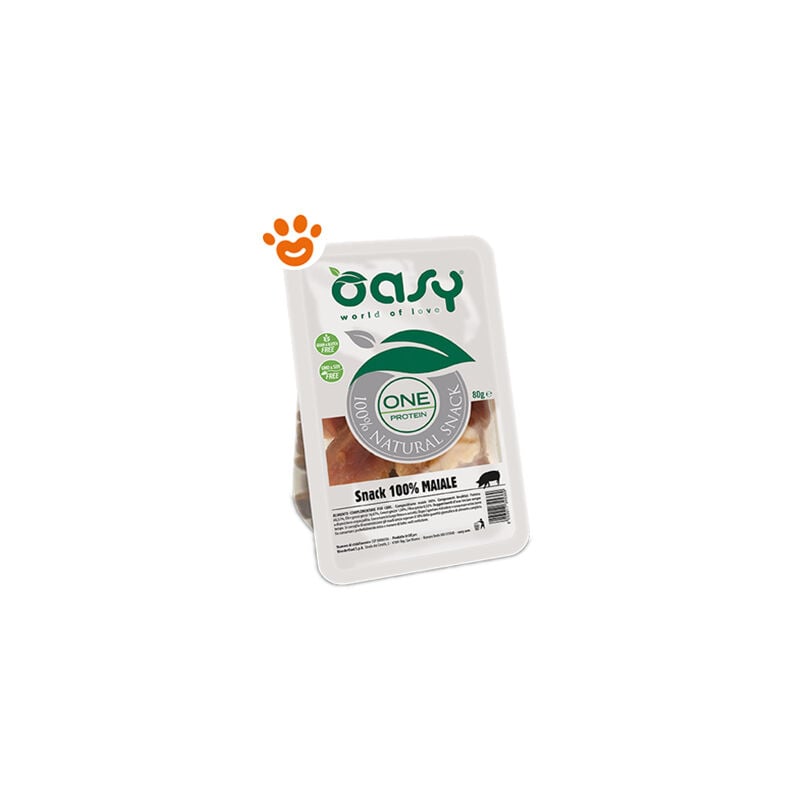 foto del prodotto oasy dog snack one protein con maiale dog snack one protein con maiale confezione da 80 gr