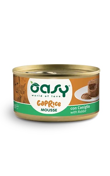 foto del prodotto oasy gatto caprice mousse adulto coniglio 85 gr