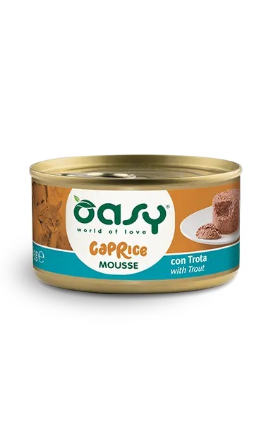 foto del prodotto oasy gatto caprice mousse adulto trota 85 gr