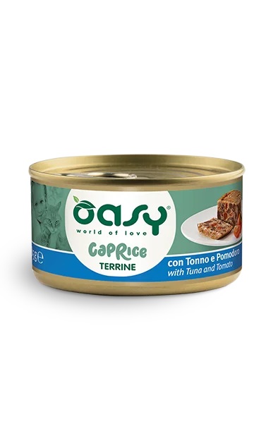 foto del prodotto oasy gatto caprice terrine adulto tonno amp pomodoro 85 gr