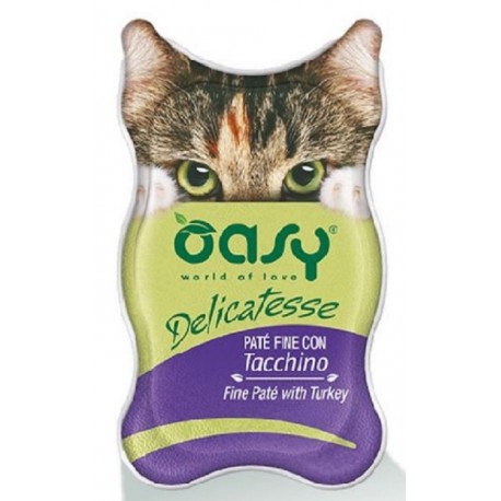 foto del prodotto oasy gatto delicatesse pate 039 adulto tacchino 85 gr