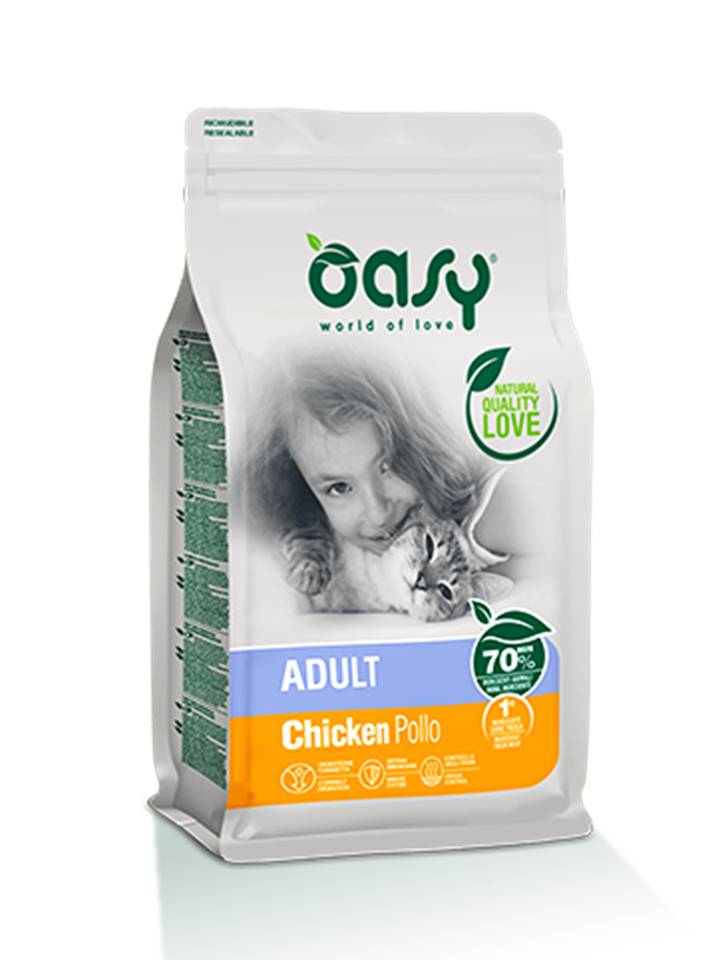 foto del prodotto oasy gatto lifestage adulto pollo 300 gr new pack