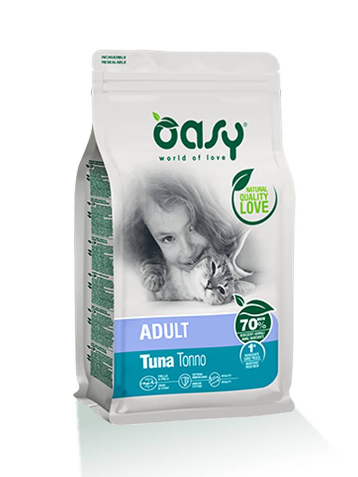 foto del prodotto oasy gatto lifestage adulto tonno 300 gr new pack