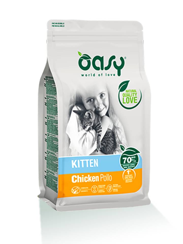 foto del prodotto oasy gatto lifestage kitten pollo 7,5 kg new pack