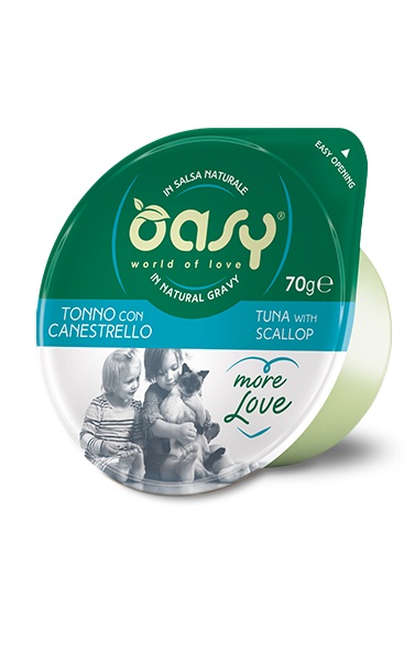 foto del prodotto oasy gatto more love in cup adulto tonno amp canestrello 70 gr