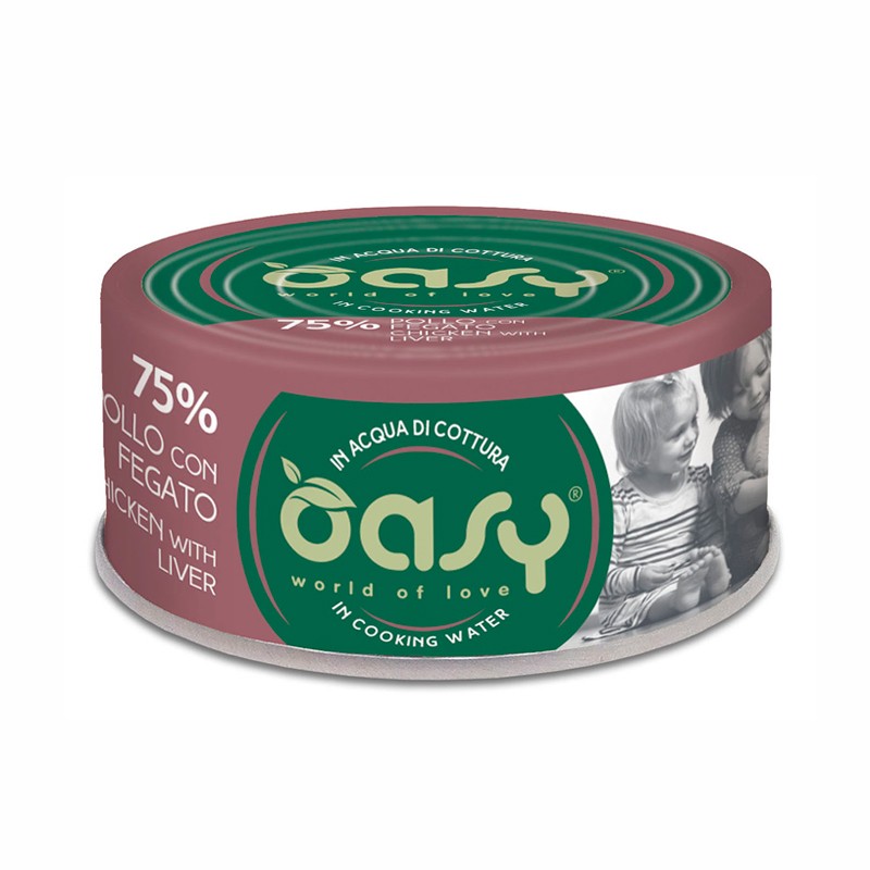 foto del prodotto oasy gatto more love in lattina adulto pollo amp fegato 70 gr