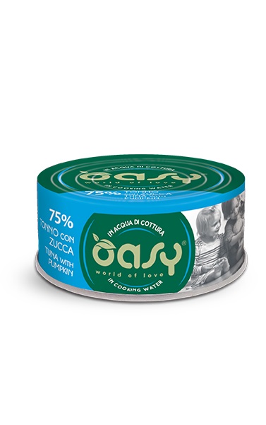 foto del prodotto oasy gatto more love in lattina adulto tonno amp zucca 70 gr