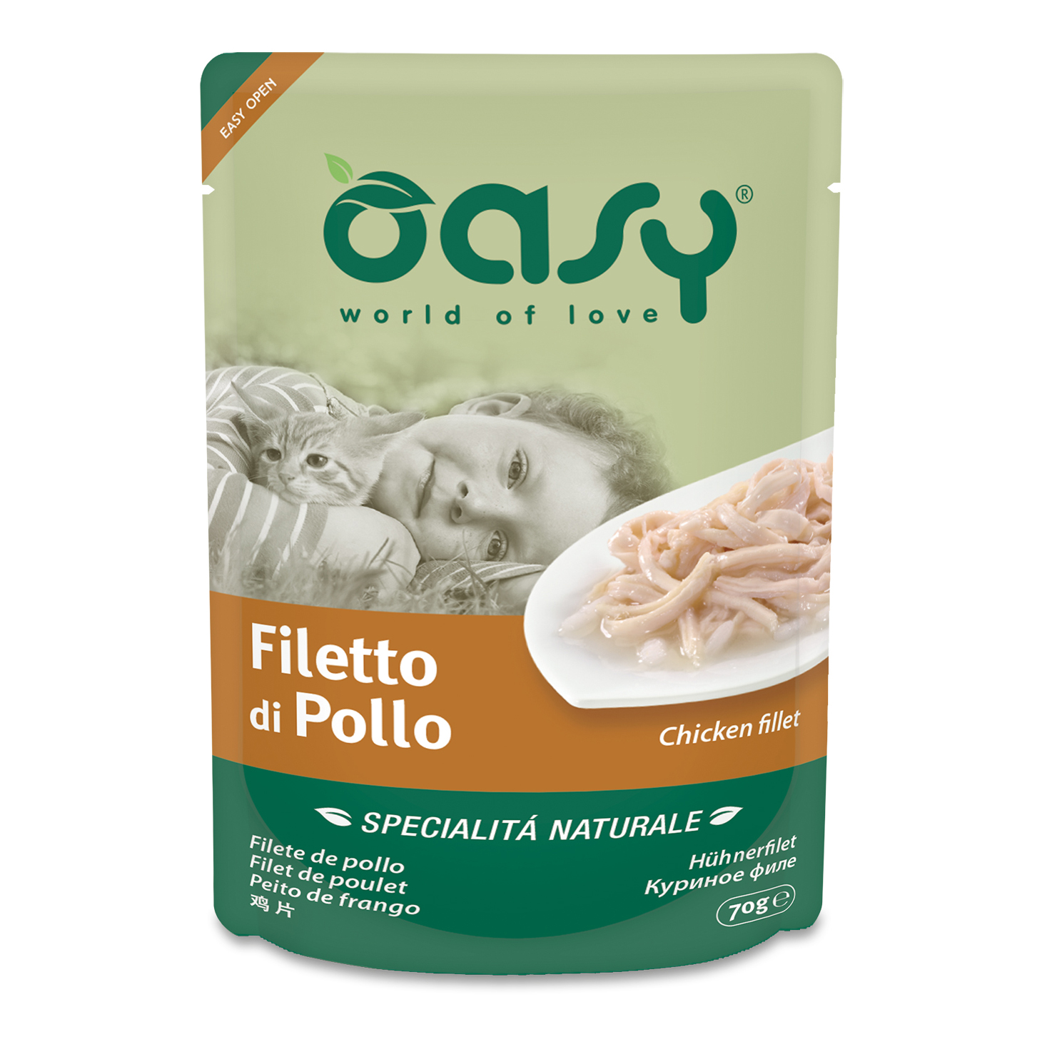 foto del prodotto oasy gatto specialita 039 naturali in busta adulto pollo 70 gr
