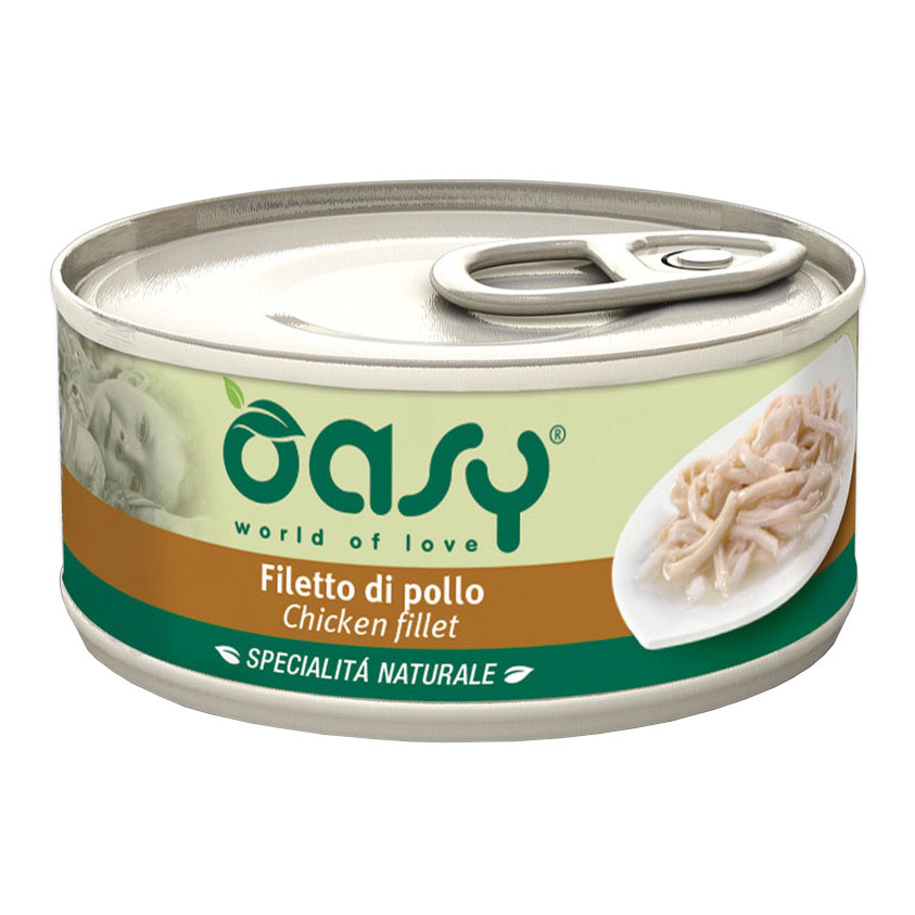 foto del prodotto oasy gatto specialita 039 naturali in lattina adulto pollo 150 gr